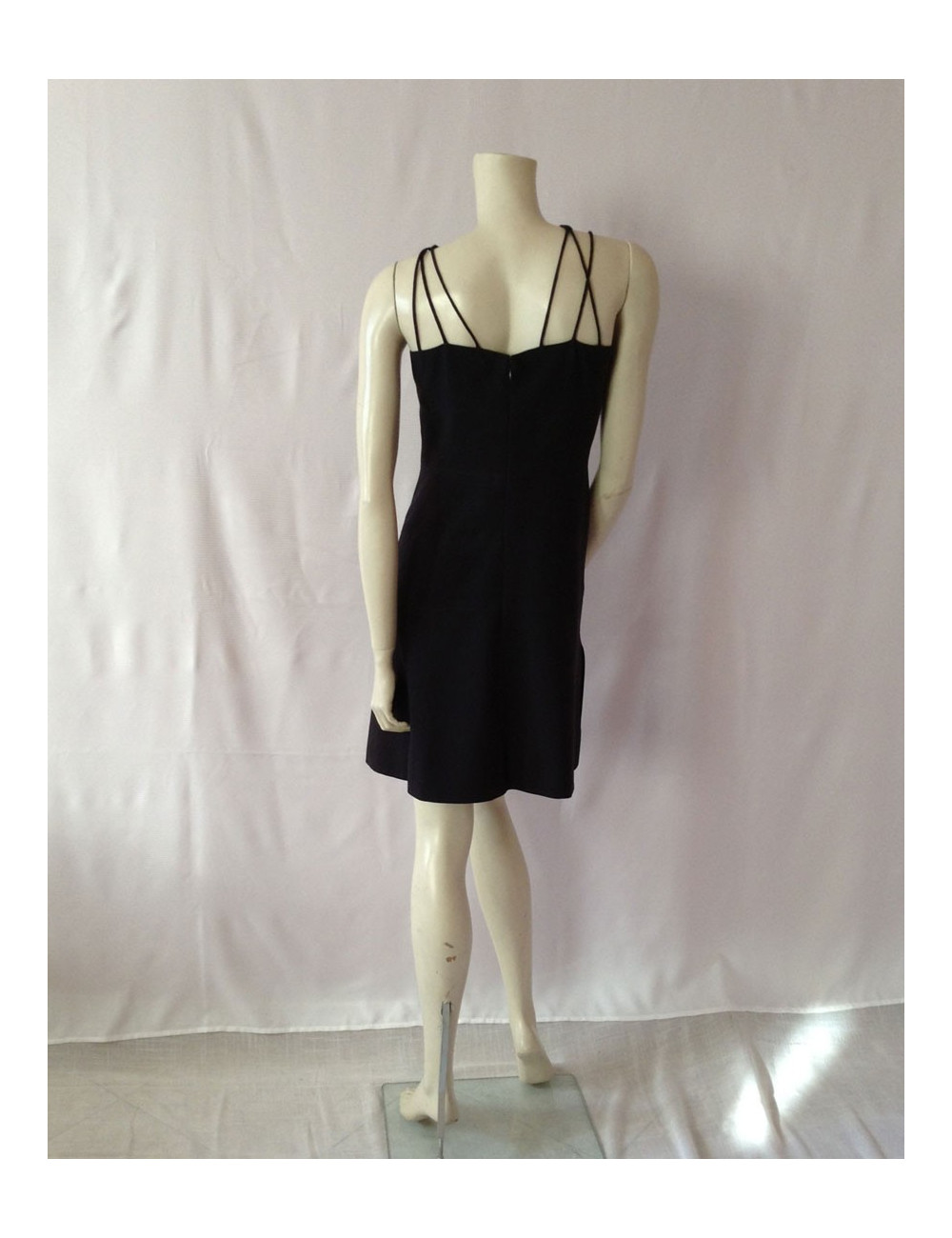 robe CHANEL t 42 bleu marine