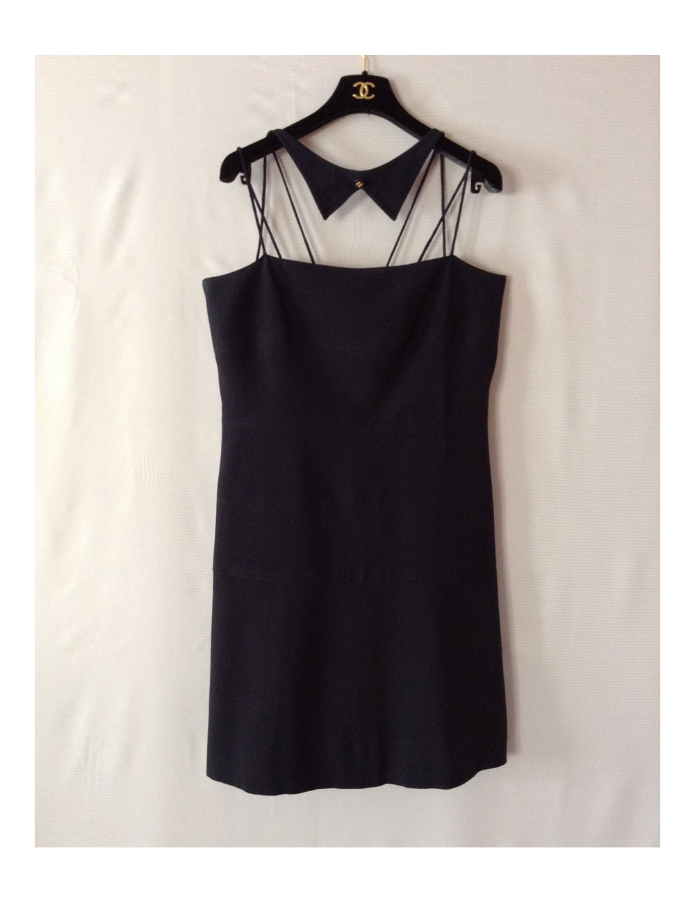 robe CHANEL t 42 bleu marine