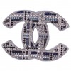Large silver Chanel brooch, pearls and glass paste