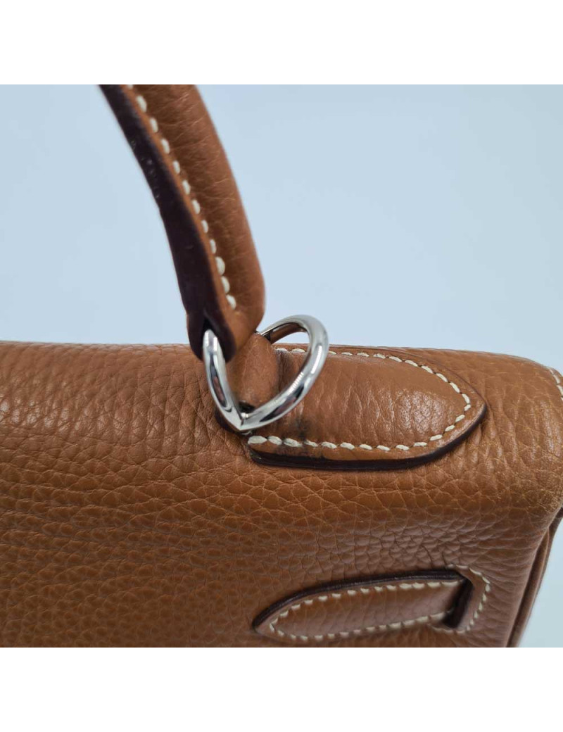 Sac HERMES KELLY II en cuir togo gold 