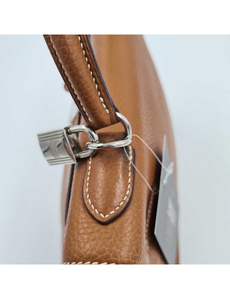 Sac HERMES KELLY II en cuir togo gold 