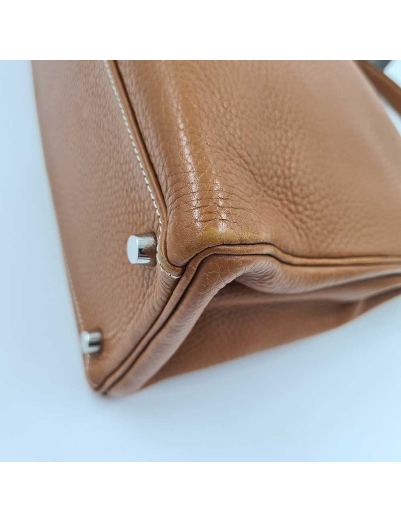 Sac HERMES KELLY II en cuir togo gold 