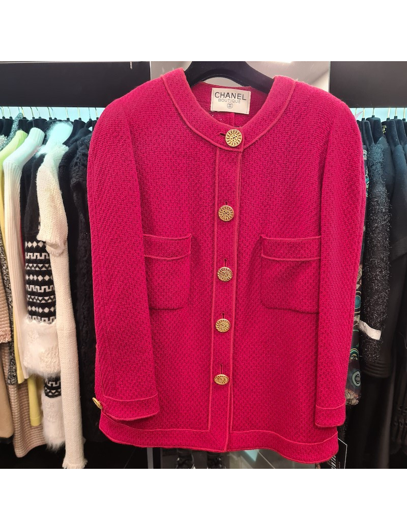 Veste CHANEL rouge Vintage