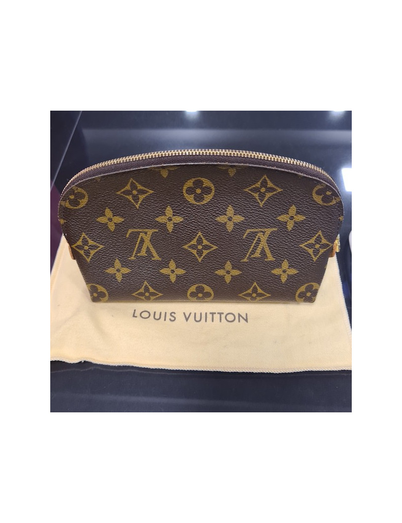 Trousse cosmétique LOUIS VUITTON en toile enduite Monogram