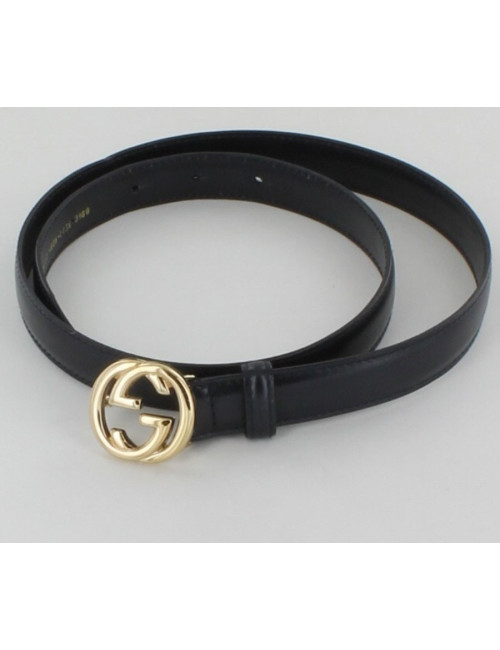 Ceinture GUCCI en cuir noir 