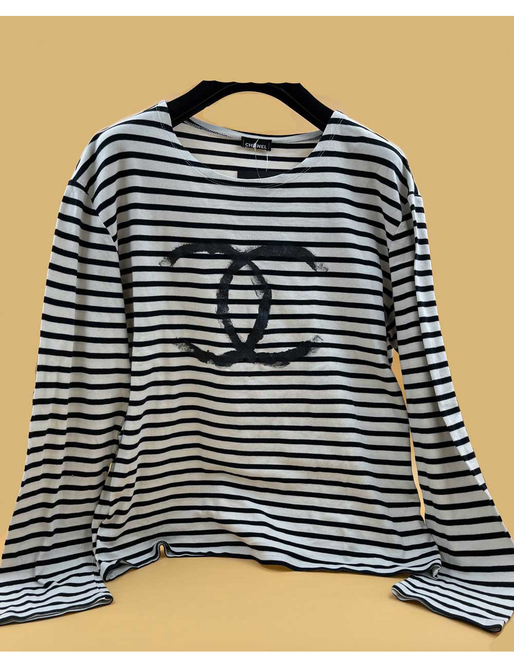 Marinière CHANEL en coton bleu et blanc