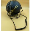 CHANEL Black BasketBall with its Chain in Leather and Metal