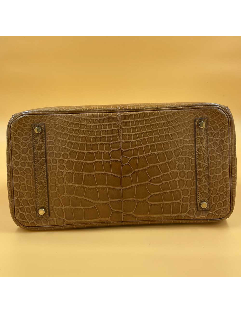 Sac Birkin 35 HERMES marron d'Inde en alligator