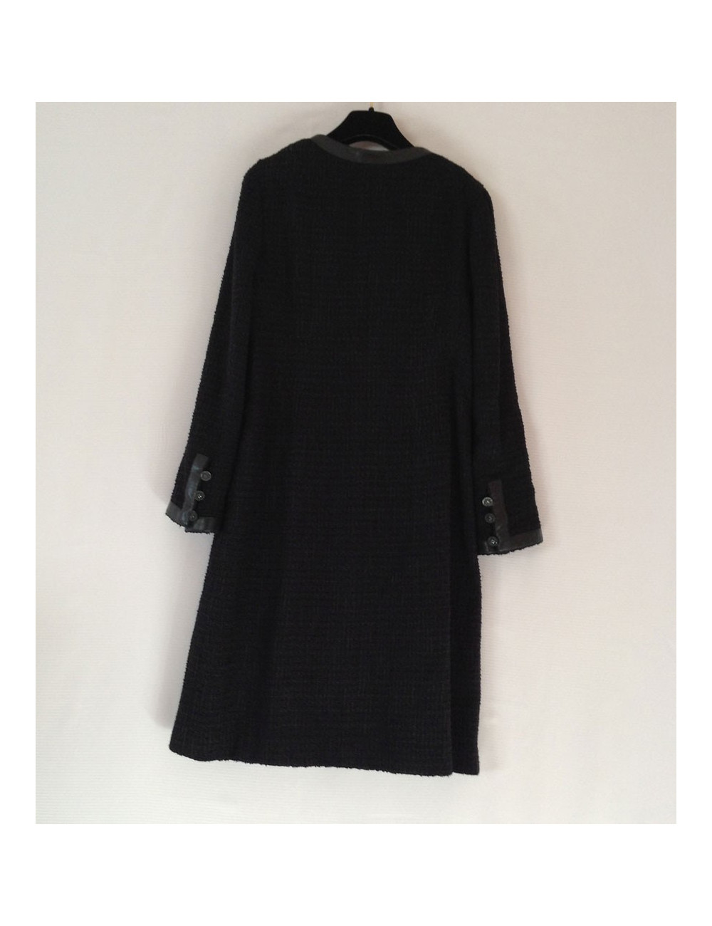 Manteau CHANEL finition cuir