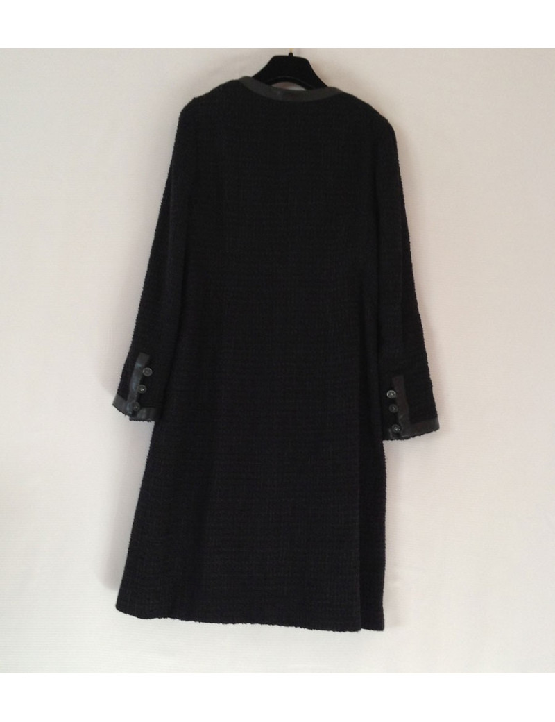 Manteau CHANEL finition cuir