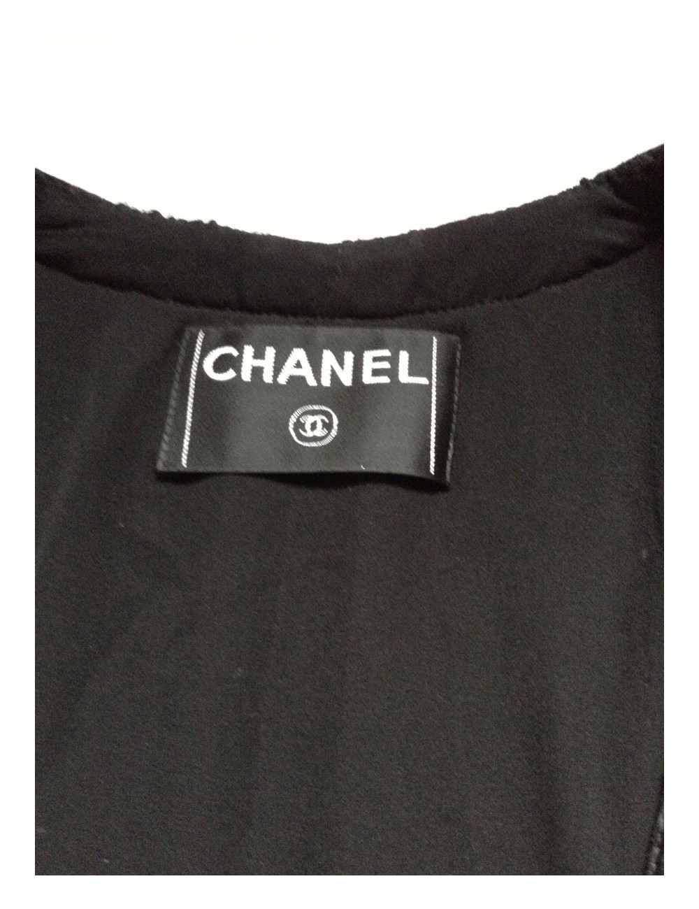 Manteau CHANEL finition cuir