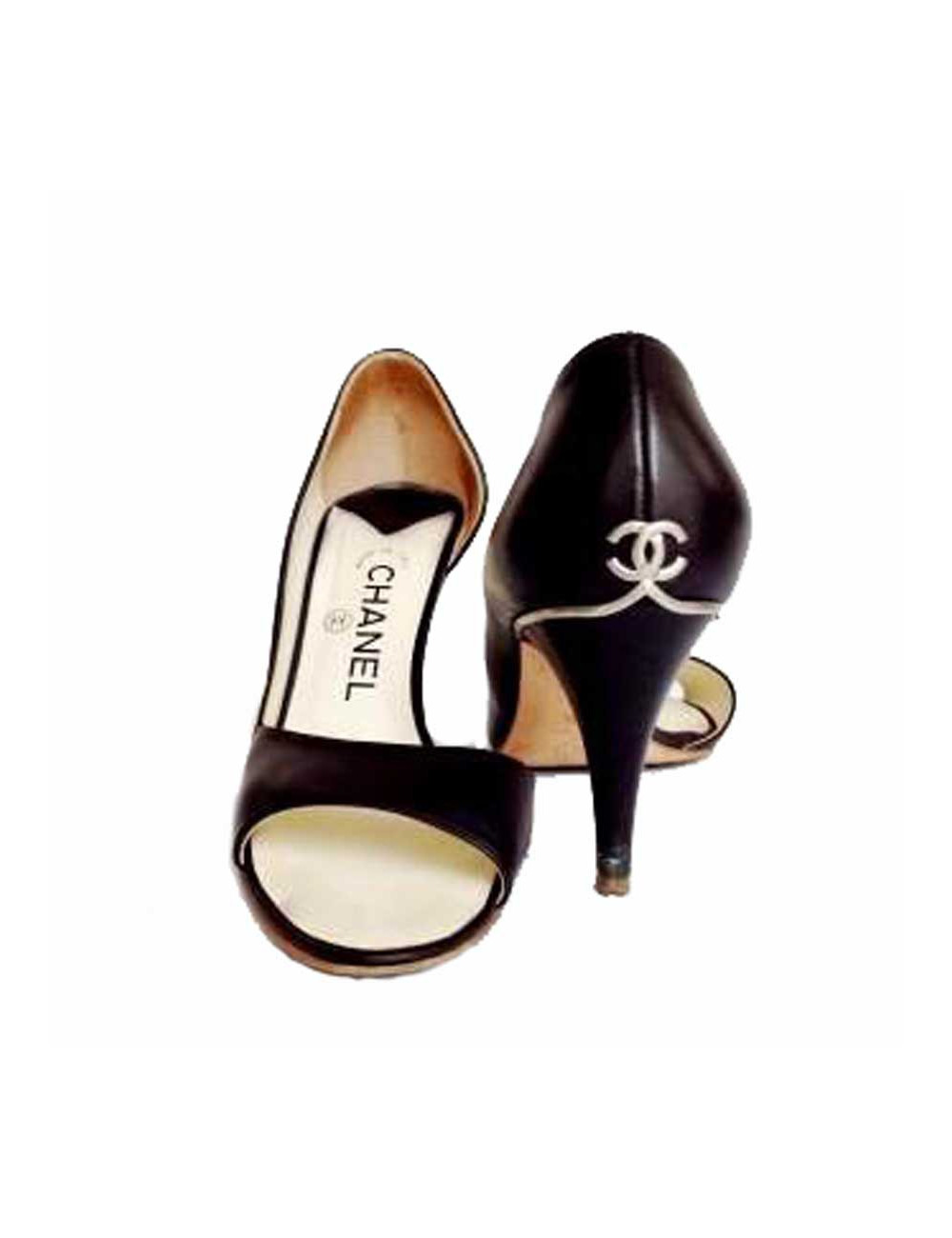 High Sandals CHANEL marine T37.5