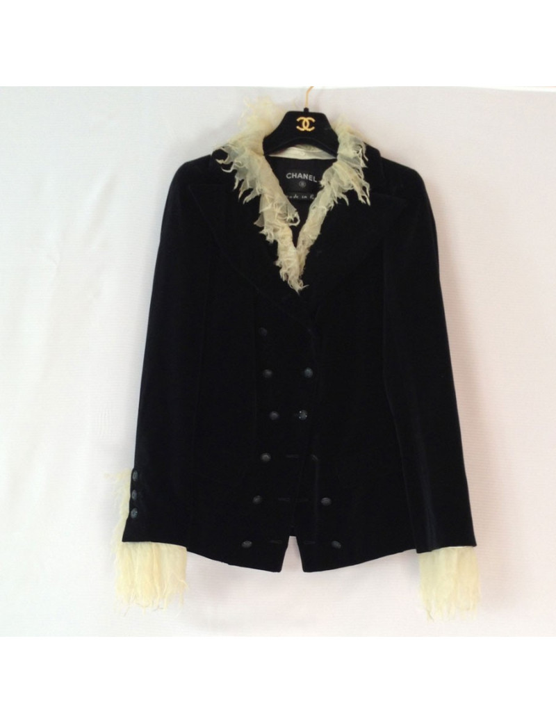 Veste velours noir CHANEL
