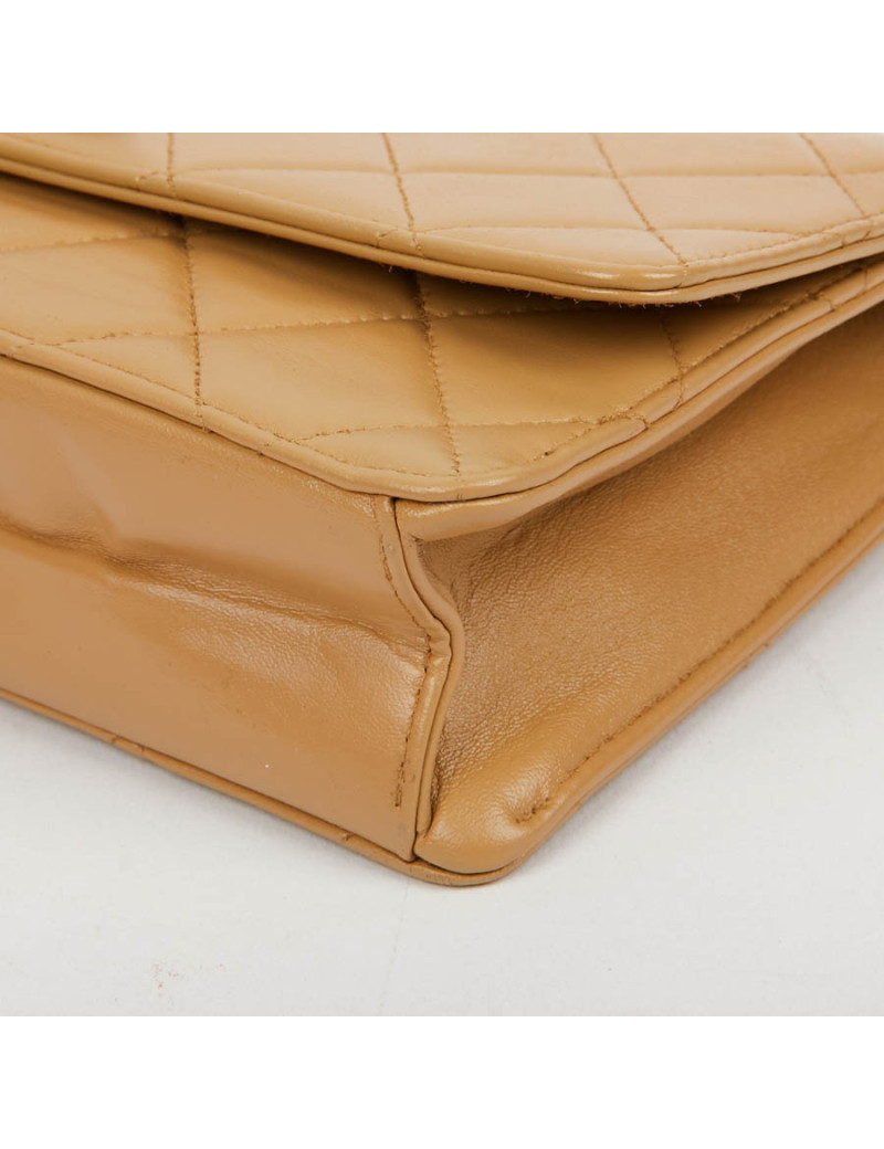 Pochette Vintage CHANEL cuir beige