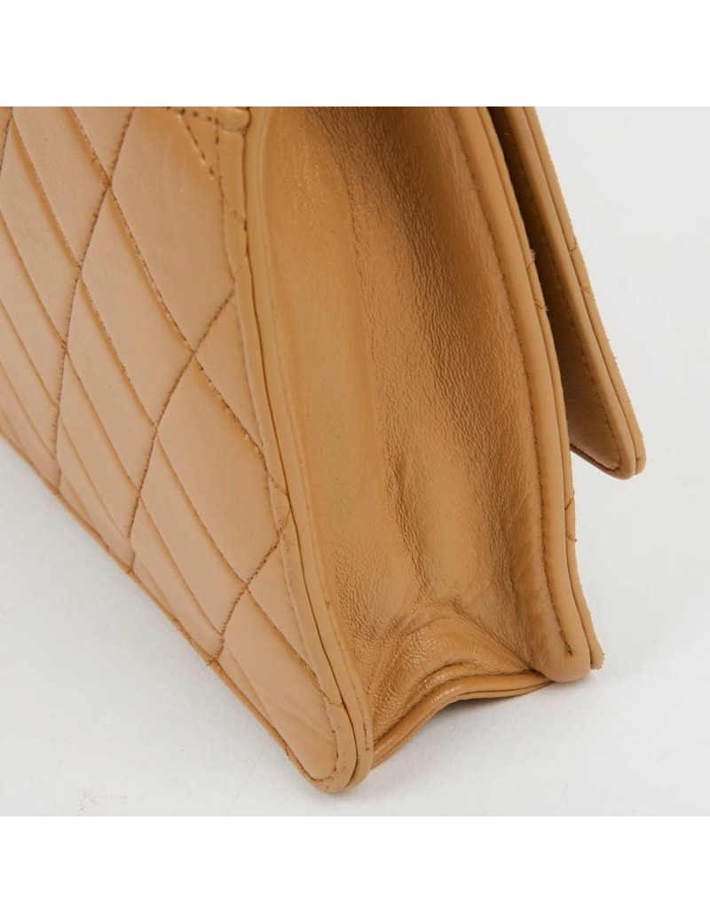 Pochette Vintage CHANEL cuir beige