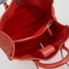 CHANEL Coral Perforated Leather Tote Bag