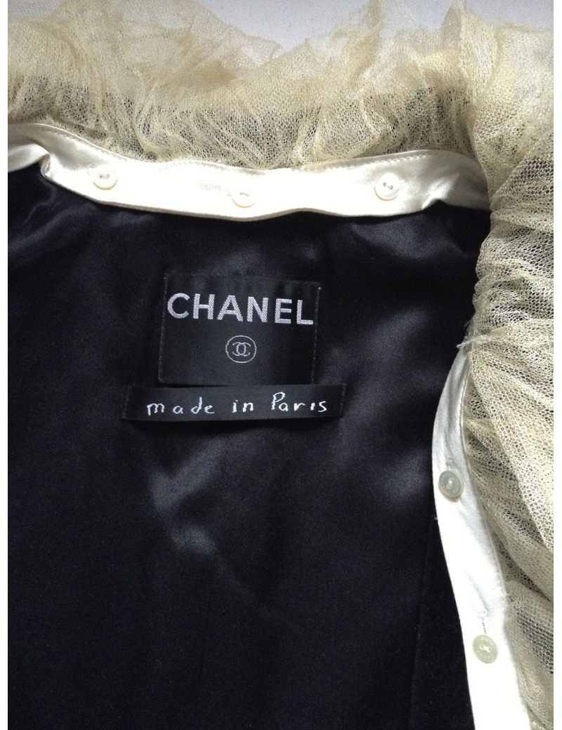 Veste velours noir CHANEL