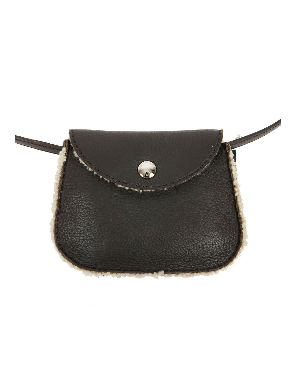 HERMES Vintage Belt Bag in Brown Shearling Certified Authentic