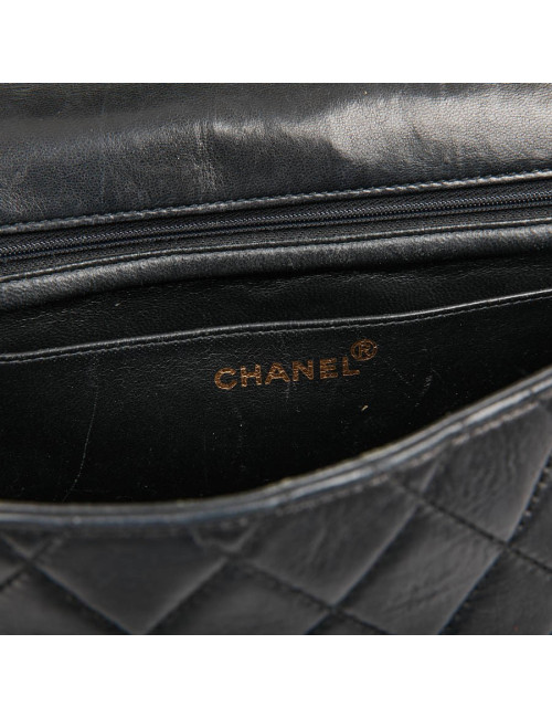 Sac CHANEL noir chaine façon écaille