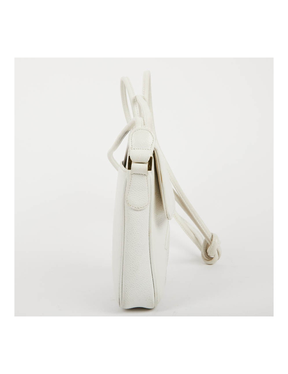 CHANEL Vintage Clutch bag in Grained White Leather