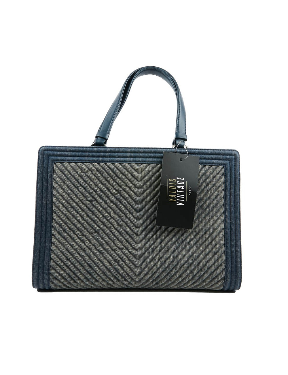 CHANEL Tote Bag in Blue Denim Fabric