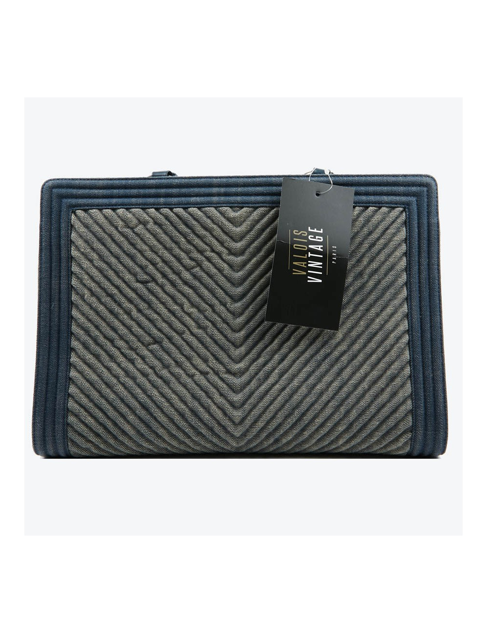 CHANEL Tote Bag in Blue Denim Fabric