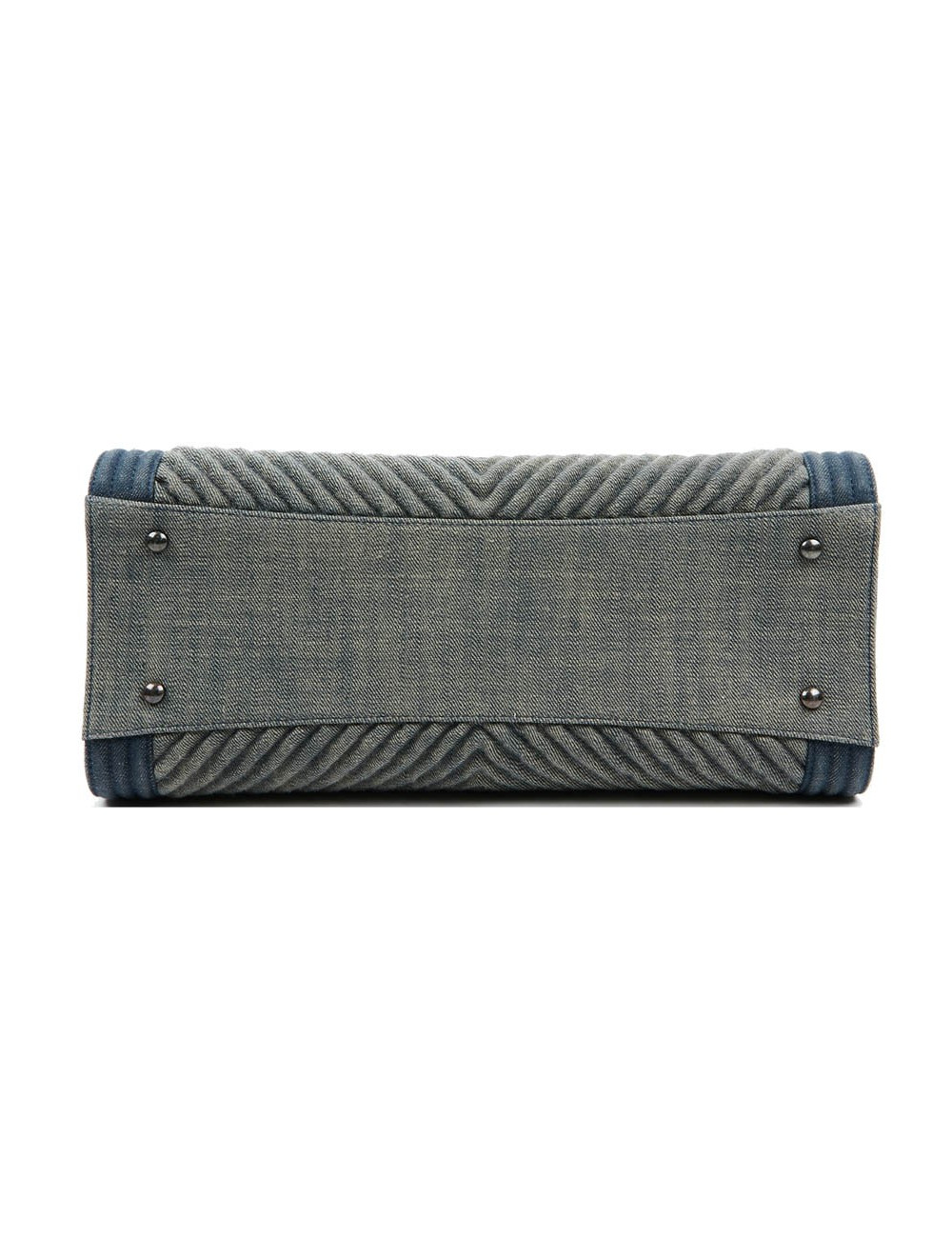 CHANEL Tote Bag in Blue Denim Fabric