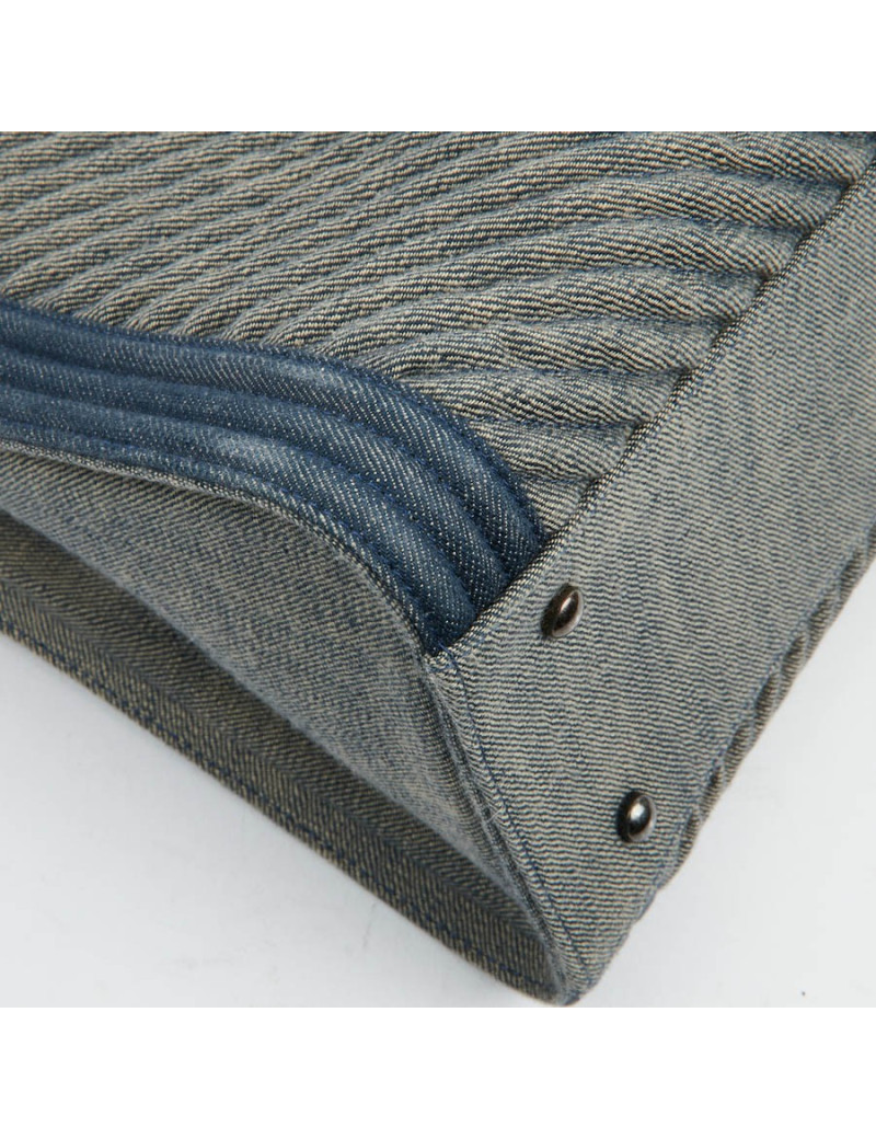 Cabas CHANEL en toile denin bleu