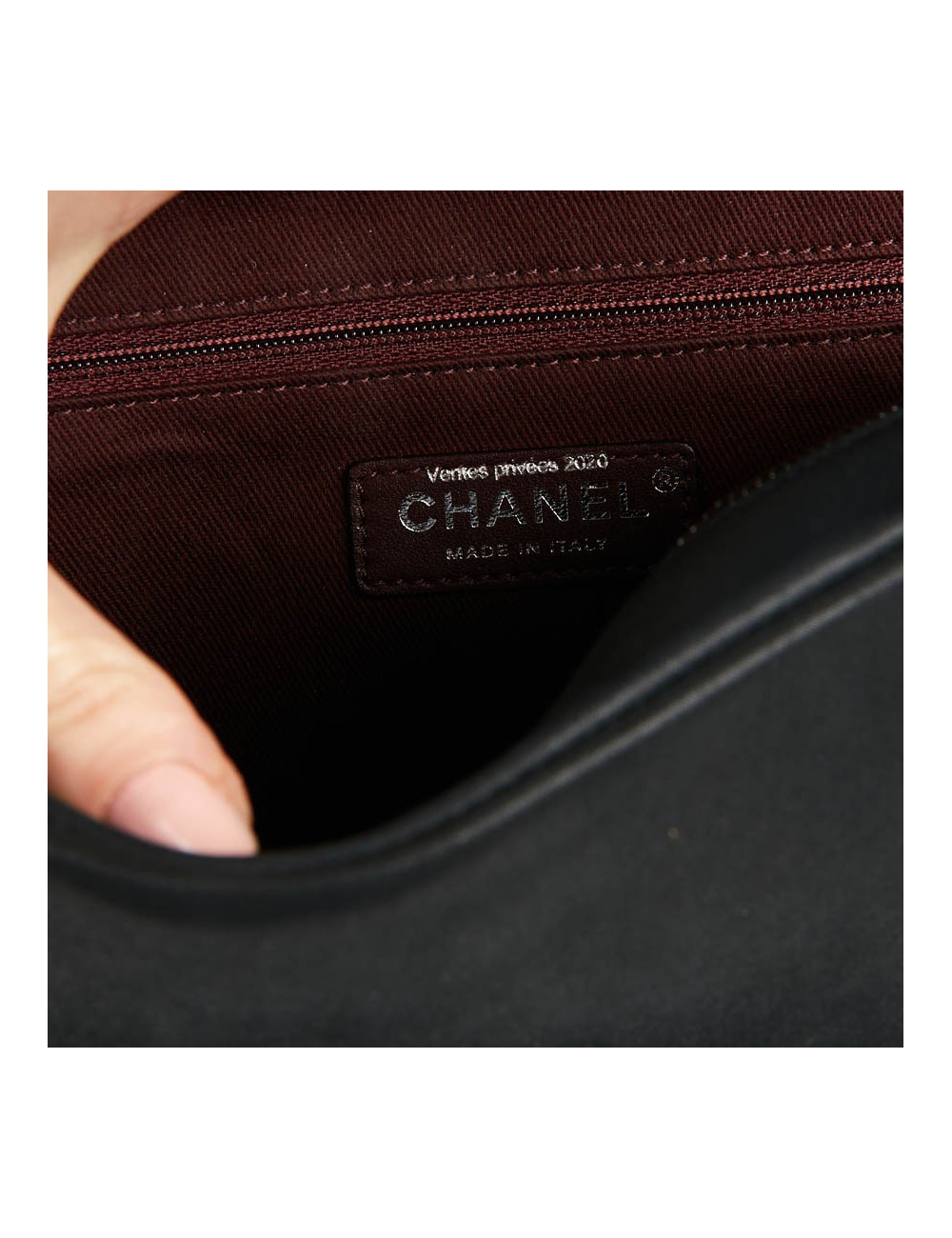 Sac CHANEL cuir vieilli et suède noir