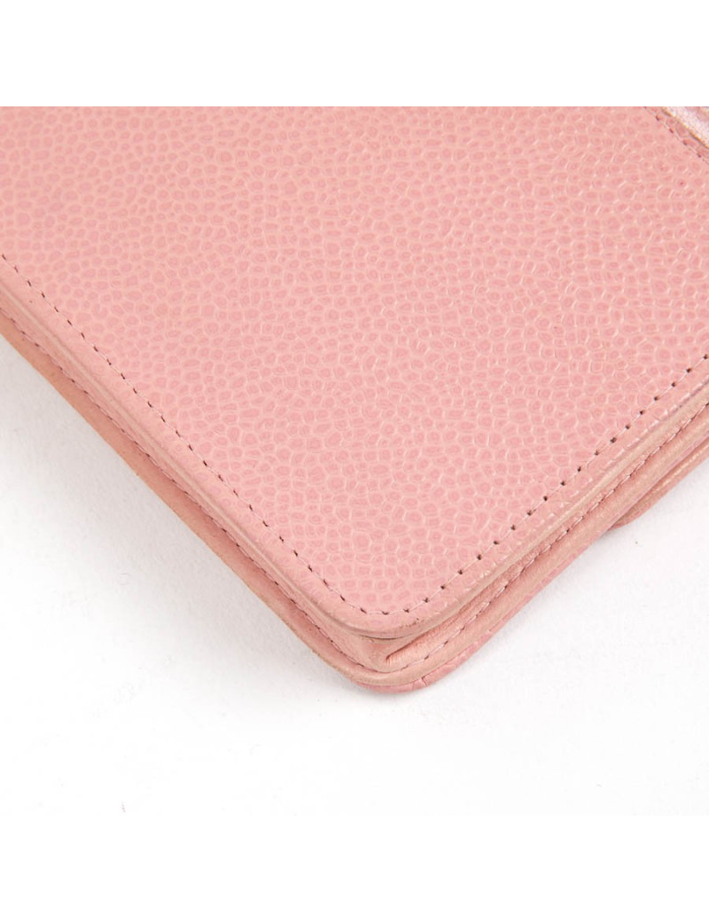 CHANEL Wallet on Chain in Grained Pink Leather
