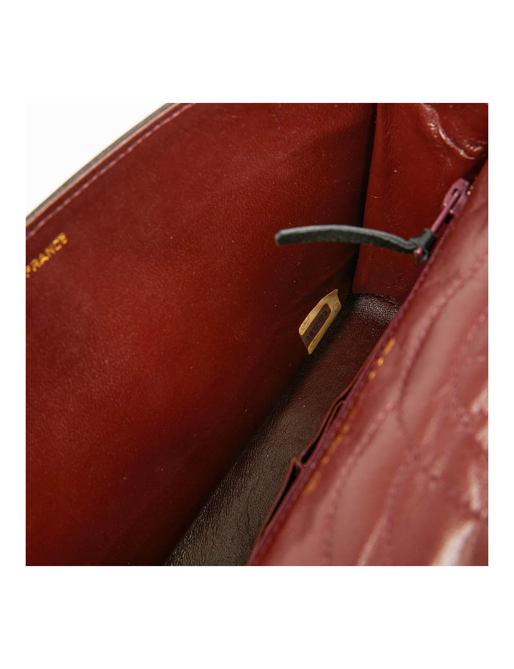 Sac couture vintage CHANEL en cuir d'agneau noir 