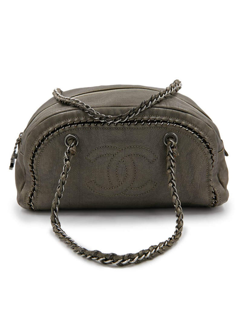 Sac Bowling CHANEL cuir taurillon mordoré