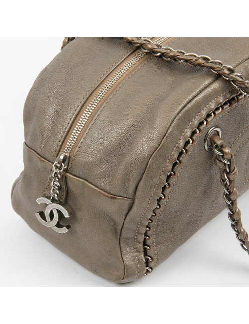 Sac Bowling CHANEL cuir taurillon mordoré