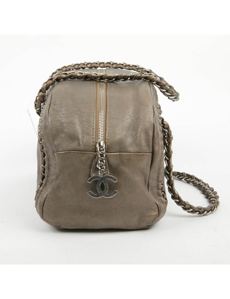 Sac Bowling CHANEL cuir taurillon mordoré