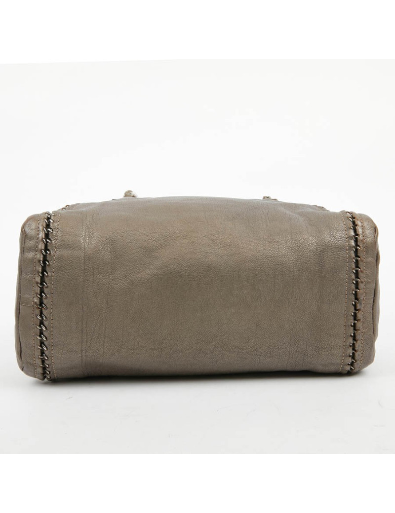 Sac Bowling CHANEL cuir taurillon mordoré