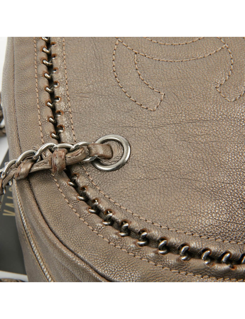 Sac Bowling CHANEL cuir taurillon mordoré