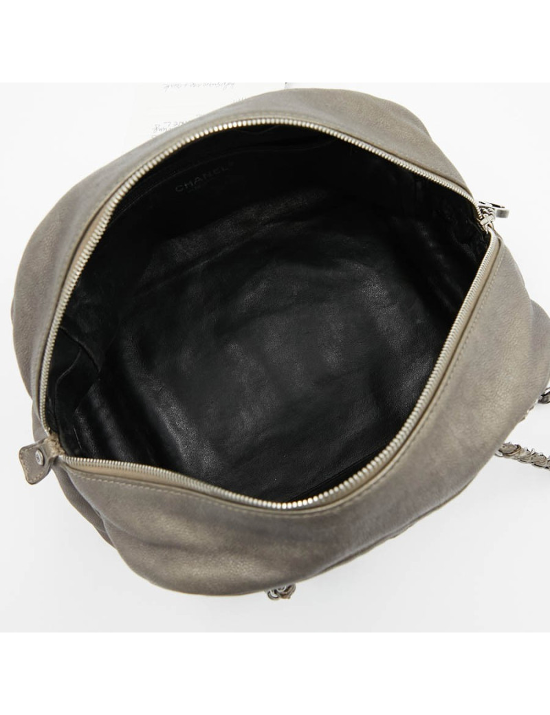 Sac Bowling CHANEL cuir taurillon mordoré