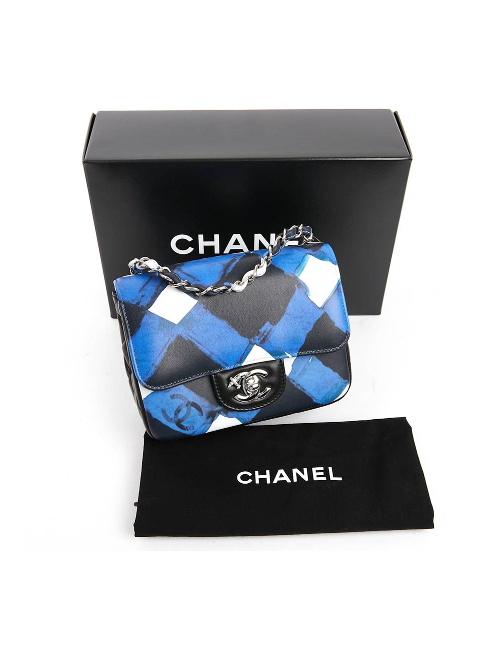 Mini Timeless Airlines cuir noir et bleu