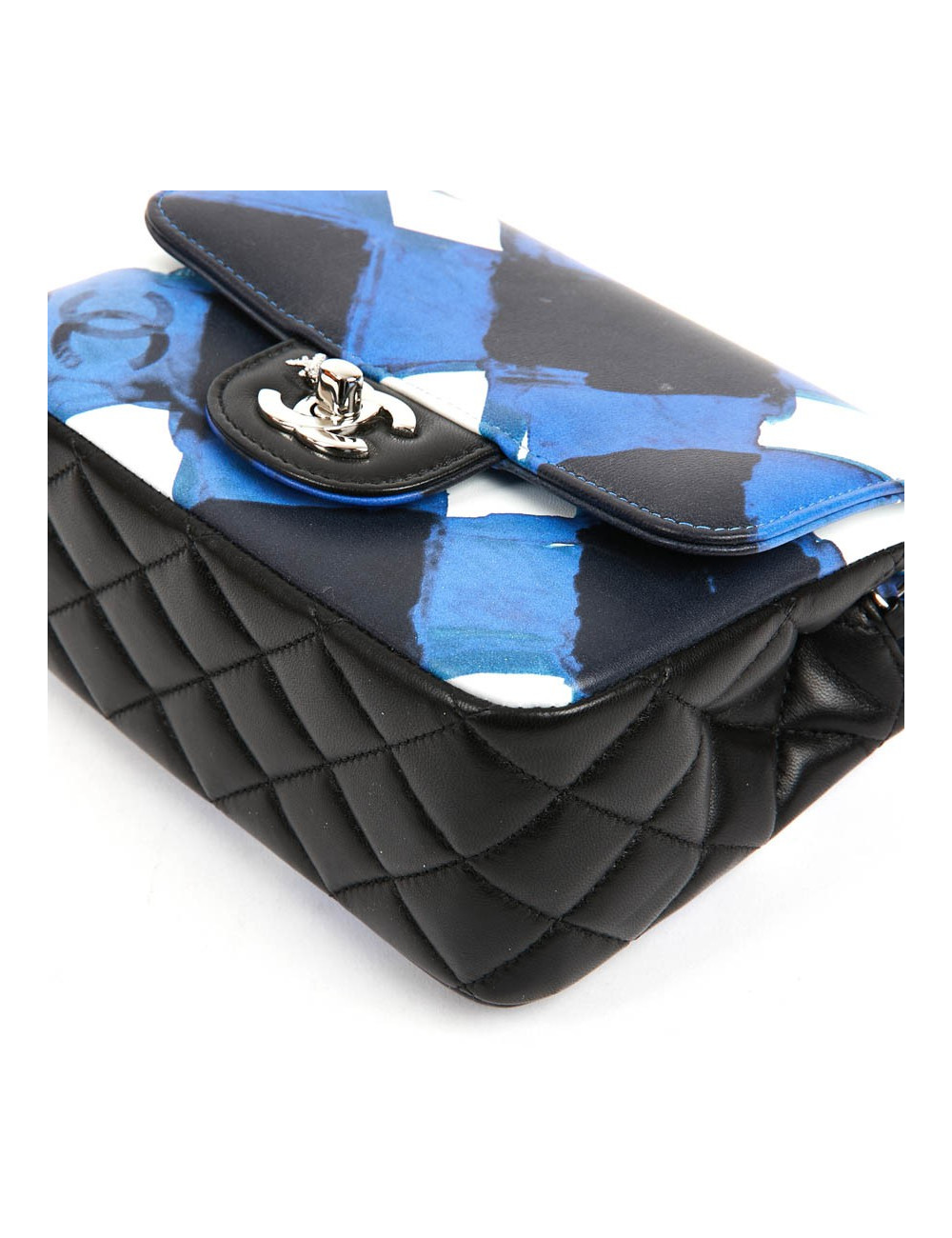 Mini Timeless Airlines cuir noir et bleu