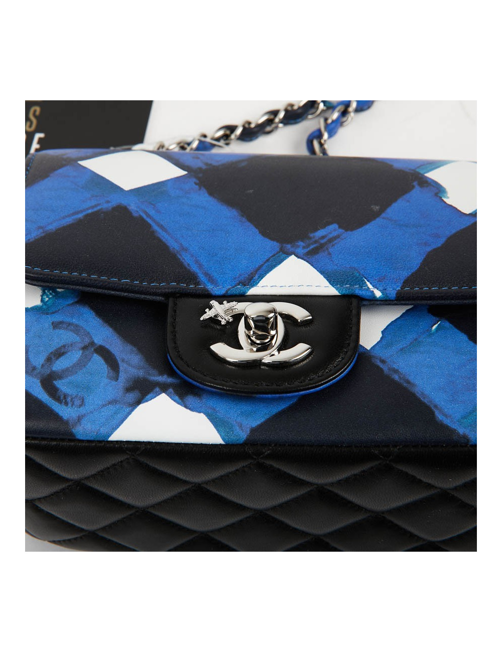 Mini Timeless Airlines cuir noir et bleu