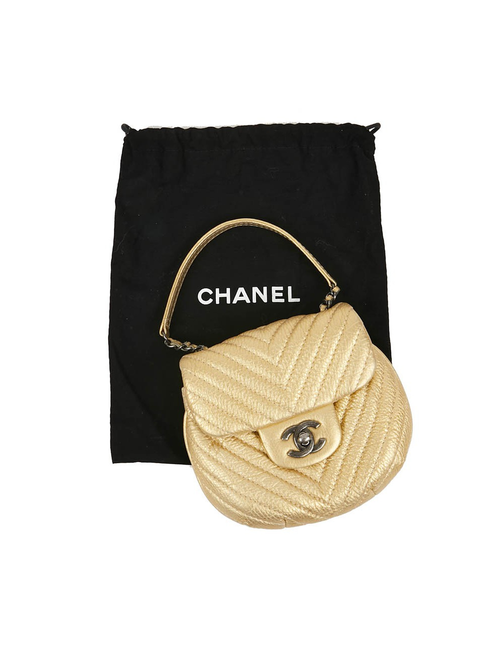 Sac CHANEL bandoulière cuir jaune