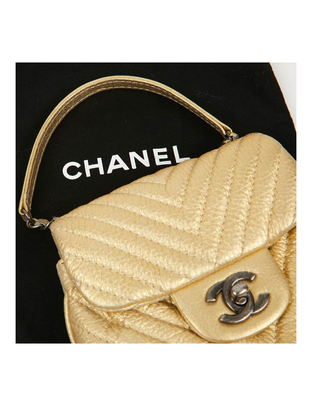 Sac CHANEL bandoulière cuir jaune