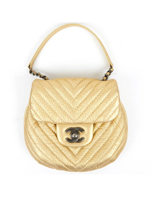 Sac CHANEL bandoulière cuir jaune