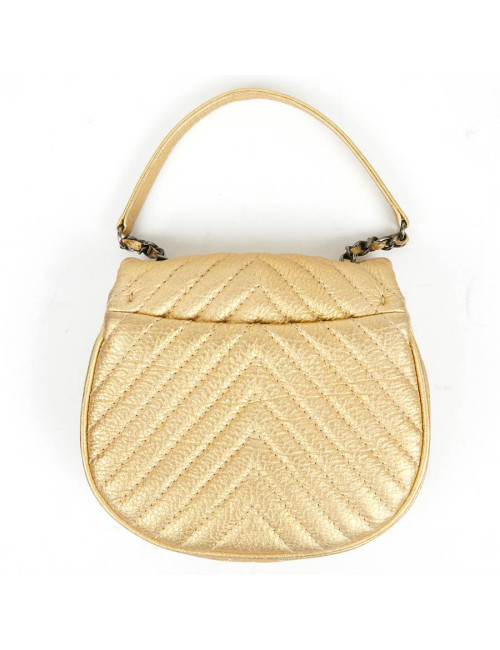 Sac CHANEL bandoulière cuir jaune