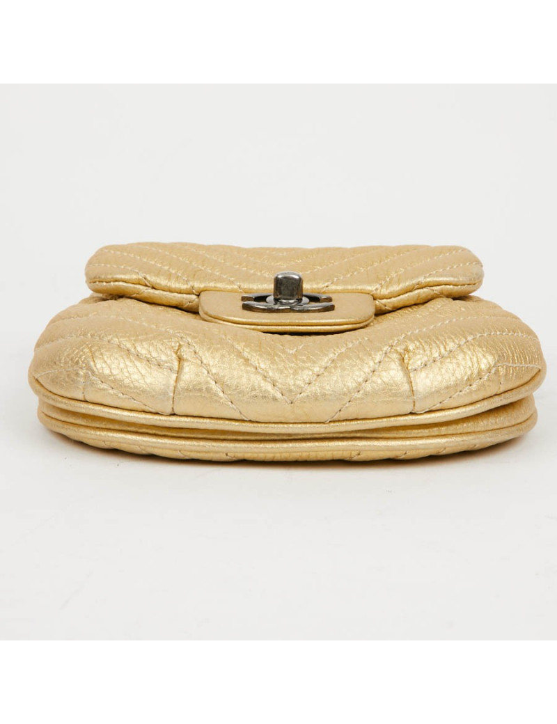 Sac CHANEL bandoulière cuir jaune