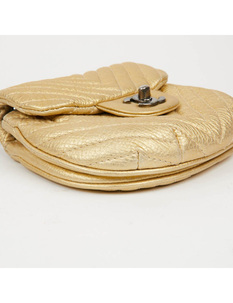 Sac CHANEL bandoulière cuir jaune