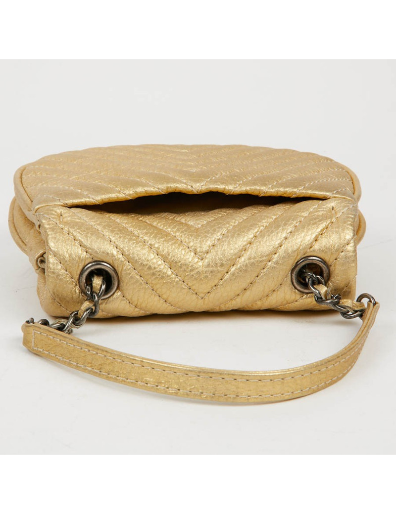 Sac CHANEL bandoulière cuir jaune