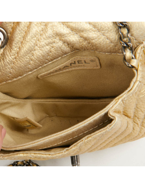 Sac CHANEL bandoulière cuir jaune