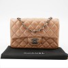 CHANEL Mini Timeless Bag in Beige Caviar Leather