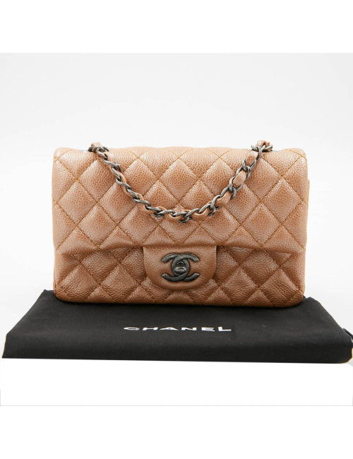 Mini Timeless CHANEL en cuir grainé